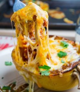 Chicken Enchilada-Stuffed Spaghetti Squash