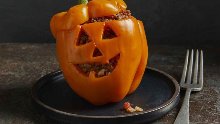 Stuffed Jack-O-Lantern Pepper