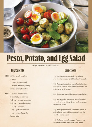 Pesto, Potato, and Egg Salad