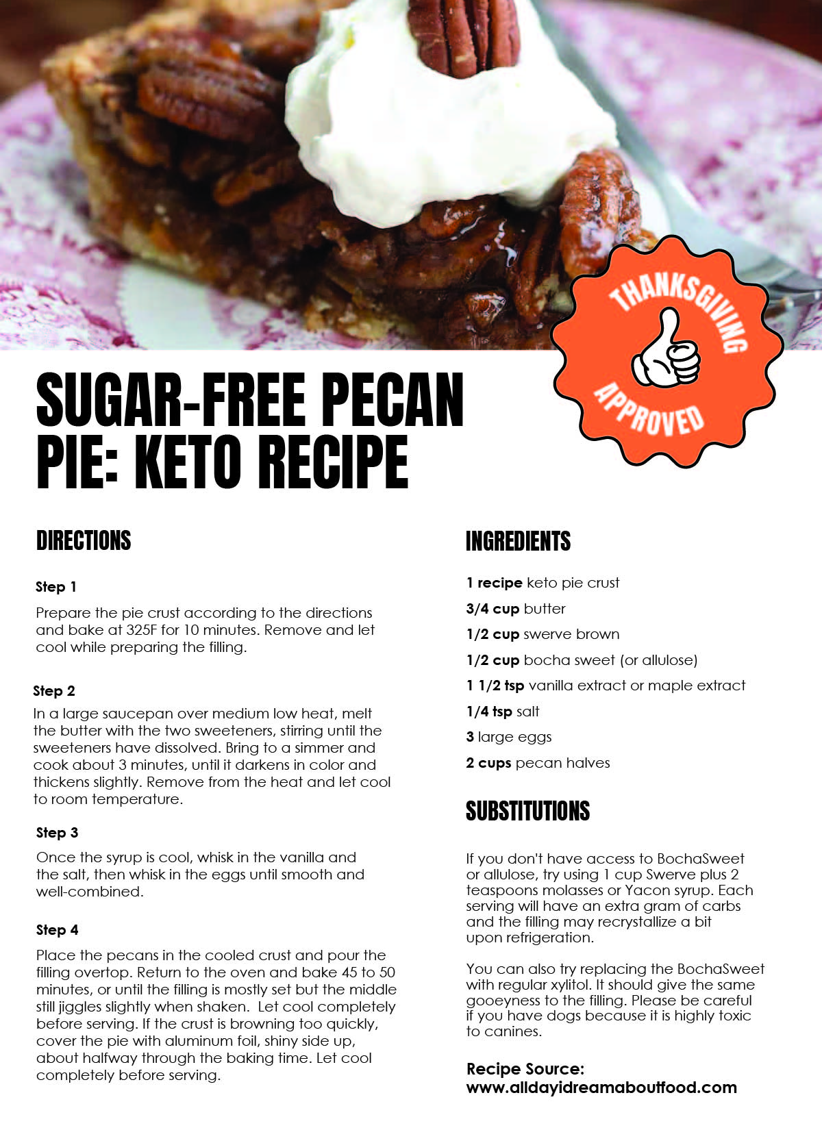 Sugar-Free Pecan Pie: Keto Recipe