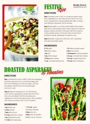 Festive Rice & Roasted Asparagus with Tomatoes