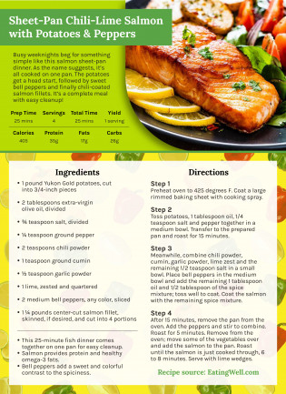 Sheet-Pan Chili-Lime Salmon with Potatoes & Peppers